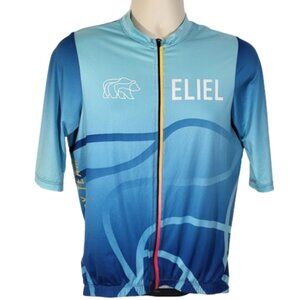 ELIEL Blue Zip Front Solana Cycling Jersey Performance Wear - Men's XXL